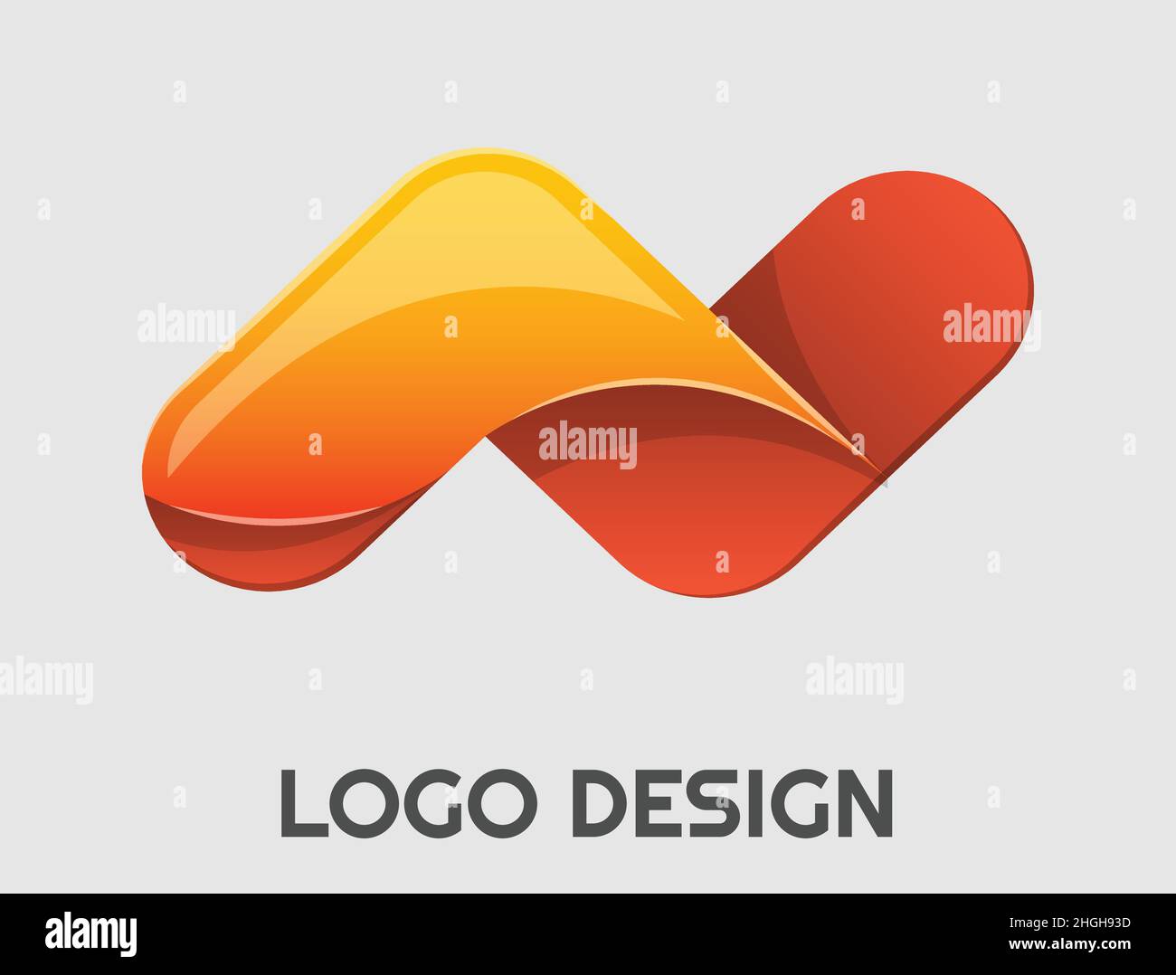 Logo astratto. Design minimalista. Elemento bello e semplice. Illustrazione Vettoriale