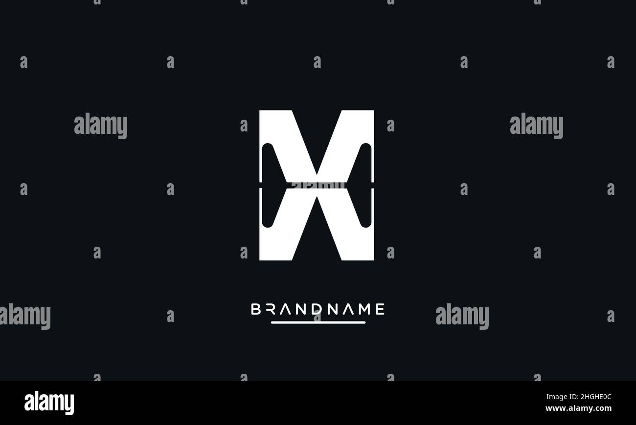 Moderna lettera astratta MW, WM logo design. Vettore icona basato su MW minimo, WM iniziale Illustrazione Vettoriale