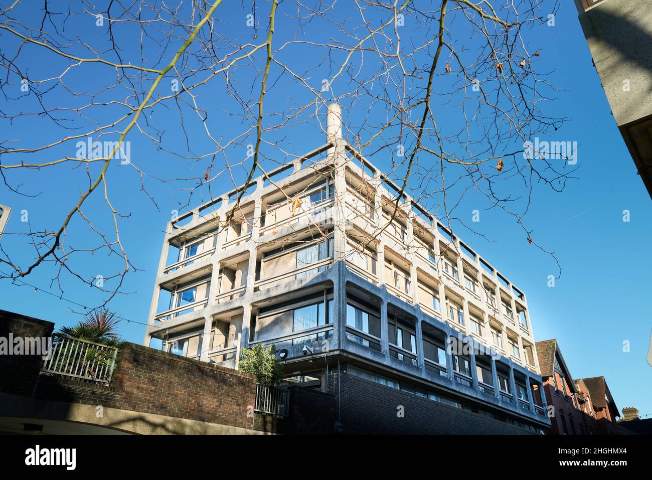 Camere per studenti al Somerville College, università di Oxford, Inghilterra. Foto Stock