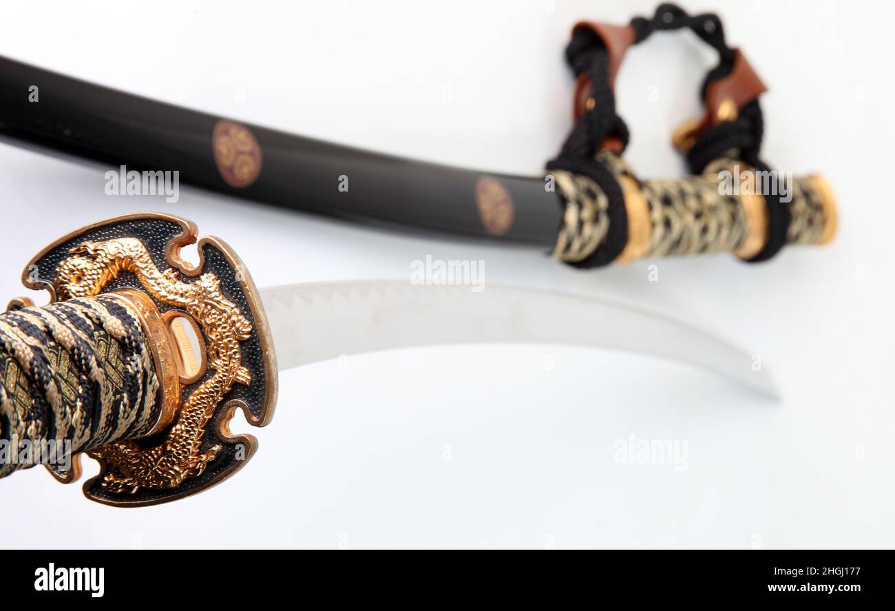 spada giapponese Foto Stock