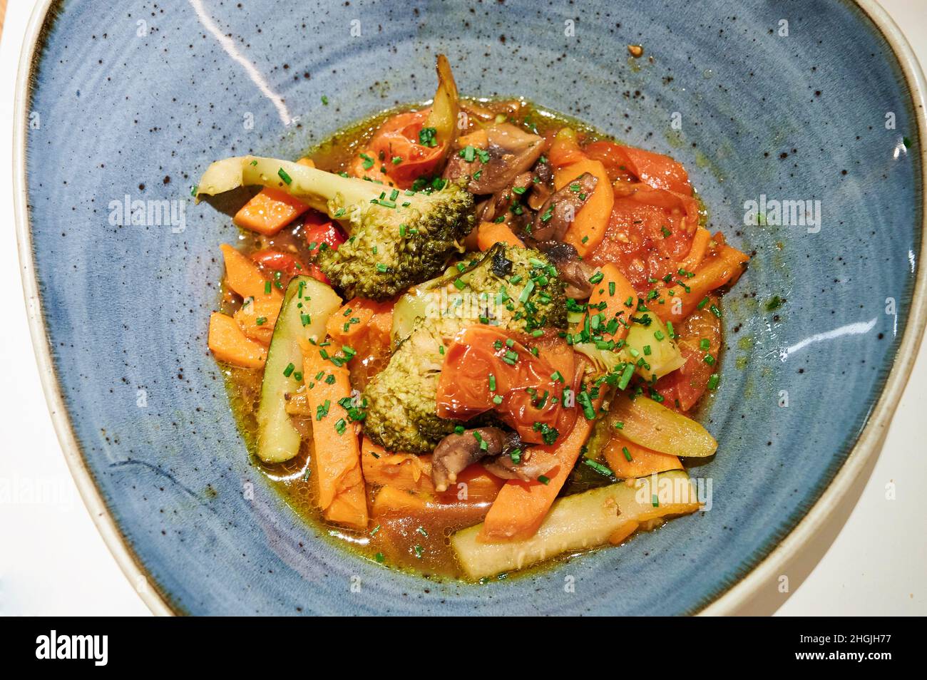 Verdure wok cibo sano Foto Stock