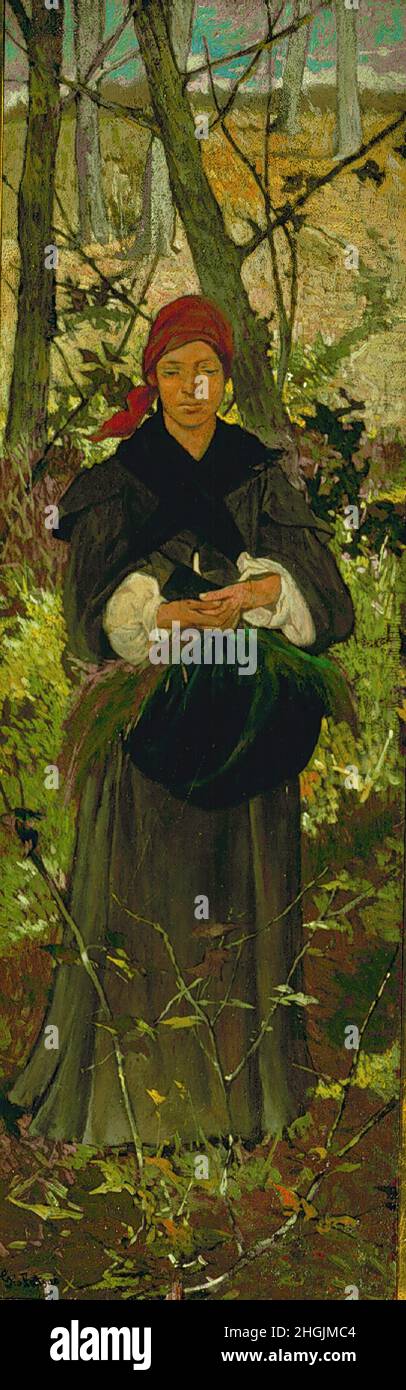 L'etrusca - 1865 66 - olio su legno 37 x 12 cm - fa06Fattori Giovanni Foto Stock