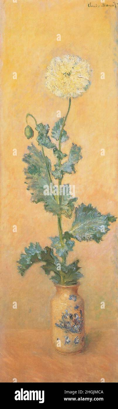 Monet Claude - Collezione privata - Poppy bianco - 1883 - olio su tela 128,5 x 37 cm Foto Stock