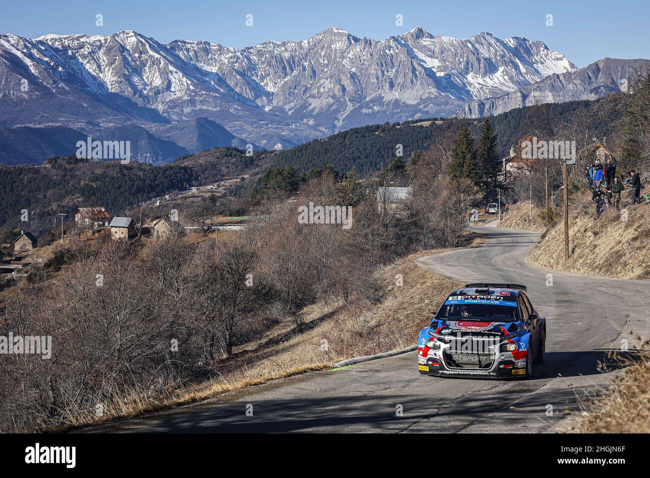 Monte Carlo, Monaco. 21st Jan 2022. 54 Stephane LEFEBVRE (fra), Andy MALFOY (fra), DG SPORT CONCORSO CITROEN C3, azione durante il WRC World Rally Car Championship 2022, edizione 90th del rally Monte Carlo dal 20 al 23 gennaio 2022 a Monaco - Foto: Francois Flamand/DPPI/LiveMedia Credit: Independent Photo Agency/Alamy Live News Foto Stock