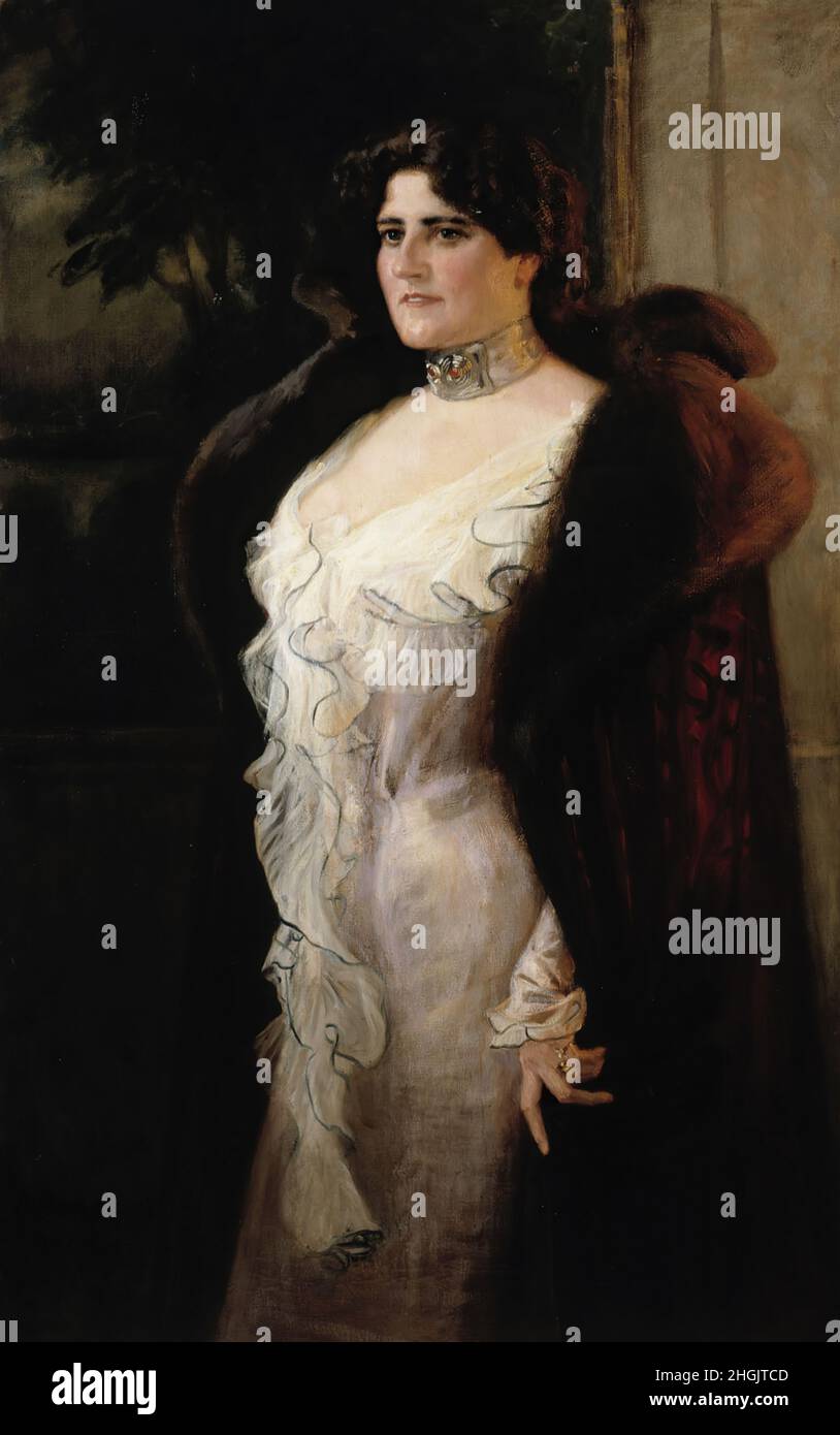 Ritratto della signora Lydia N - 1902 - olio su tela 128 x 82,5 cm - Edelfelt Albert Foto Stock