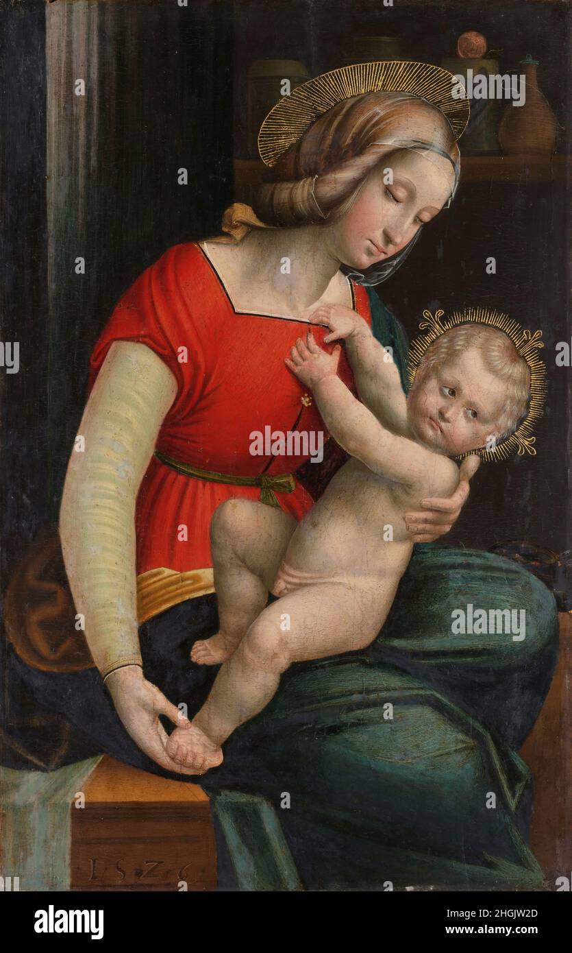 Madonna col Bambino - 1526 - olio su legno 56 x 37 cm - Ferrari Defendente Foto Stock