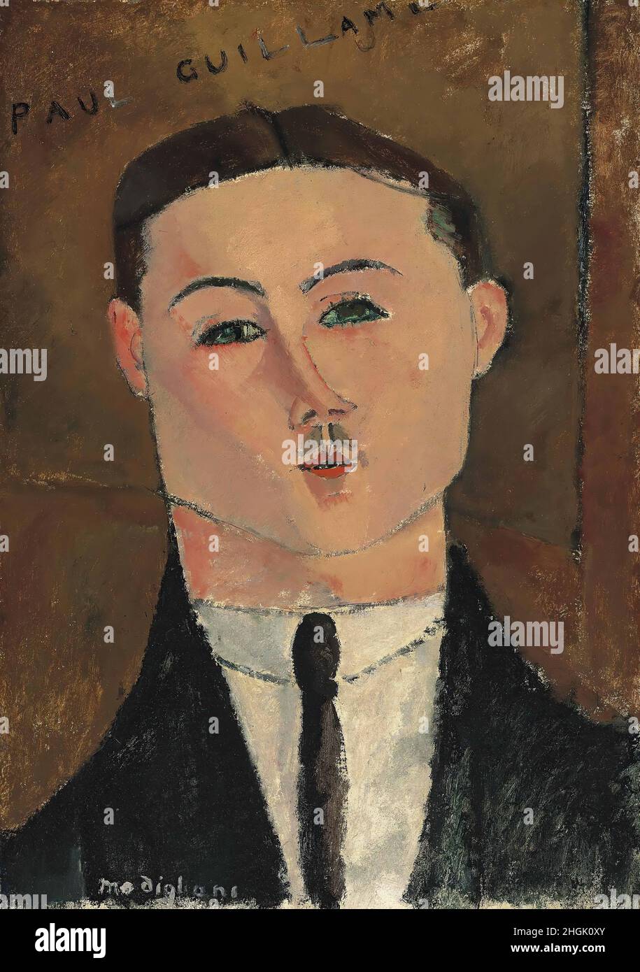 Modigliani Amedeo - Collezione privata - Paul Guillaume - 1916 - olio su tela 53 x 37,5 cm - Foto Stock