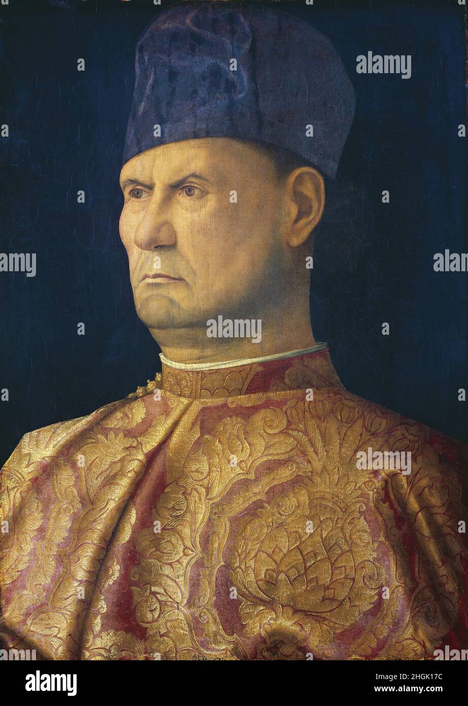 Ritratto di un condotte - 1475 80c. - olio su legno 51 x 37 cm - Bellini Giovanni Foto Stock
