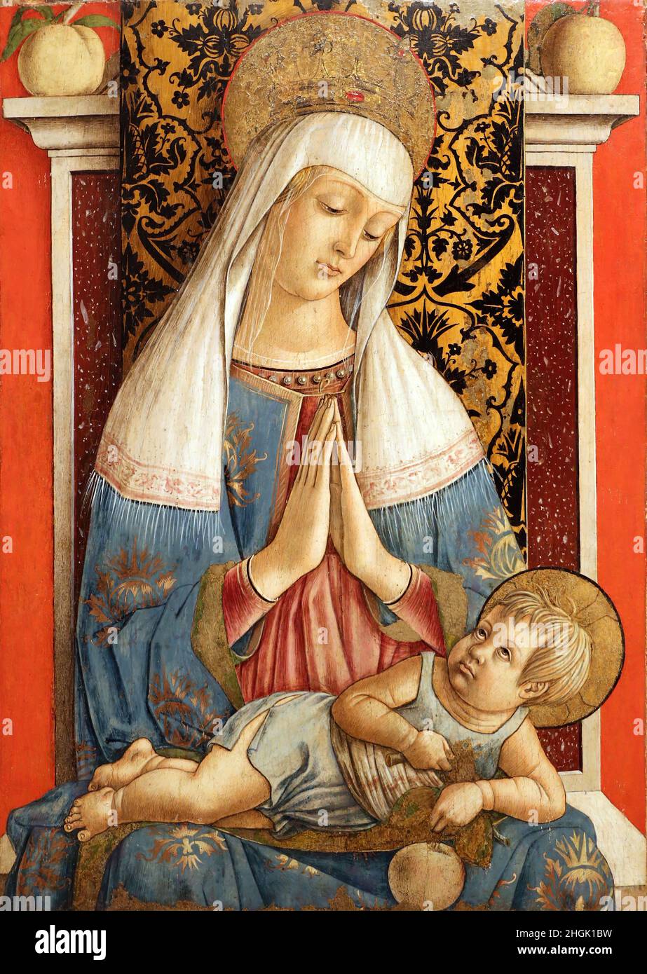 Madonna di Poggio di Bretta - 1472c. - tempera e oro su tavola 71 x 50 cm - Crivelli Carlo Foto Stock