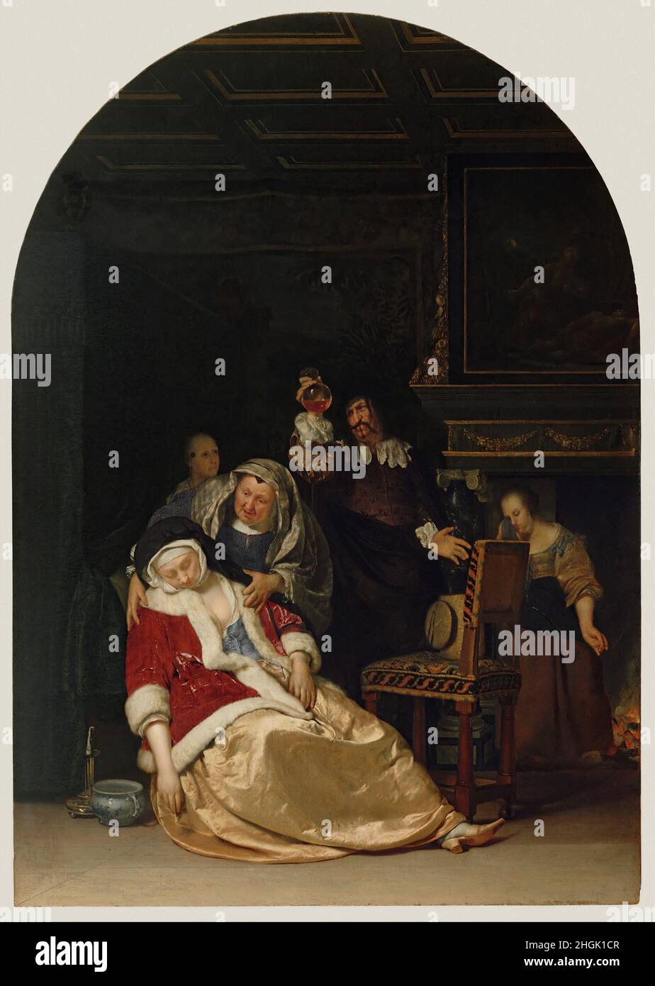 Frans van Mieris The Elder (in olandese, Visita del Dottore) Foto Stock