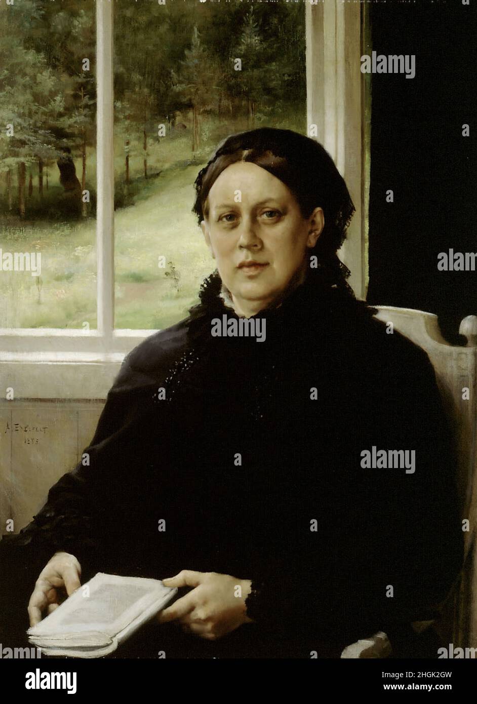 Ritratto della Madre dell'artista Alexandra Edelfelt - 1883 - olio su tela 81,5 x 60 cm - Edelfelt Albert Foto Stock