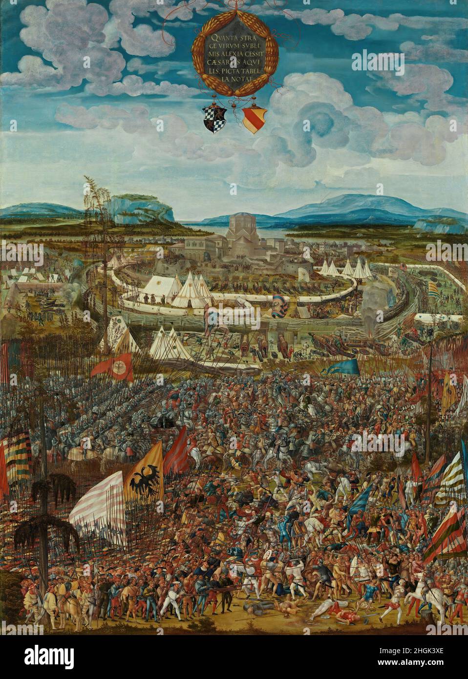 Melchior Feselen - Belagerung der Stadt Alesia (1533) Foto Stock