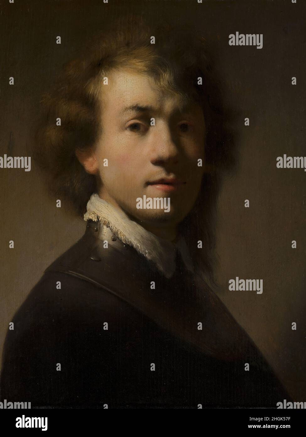 Ritratto di Rembrandt con un Gorget - 1629c. - olio su legno 37,9 x 28,9 cm - Rembrandt Foto Stock
