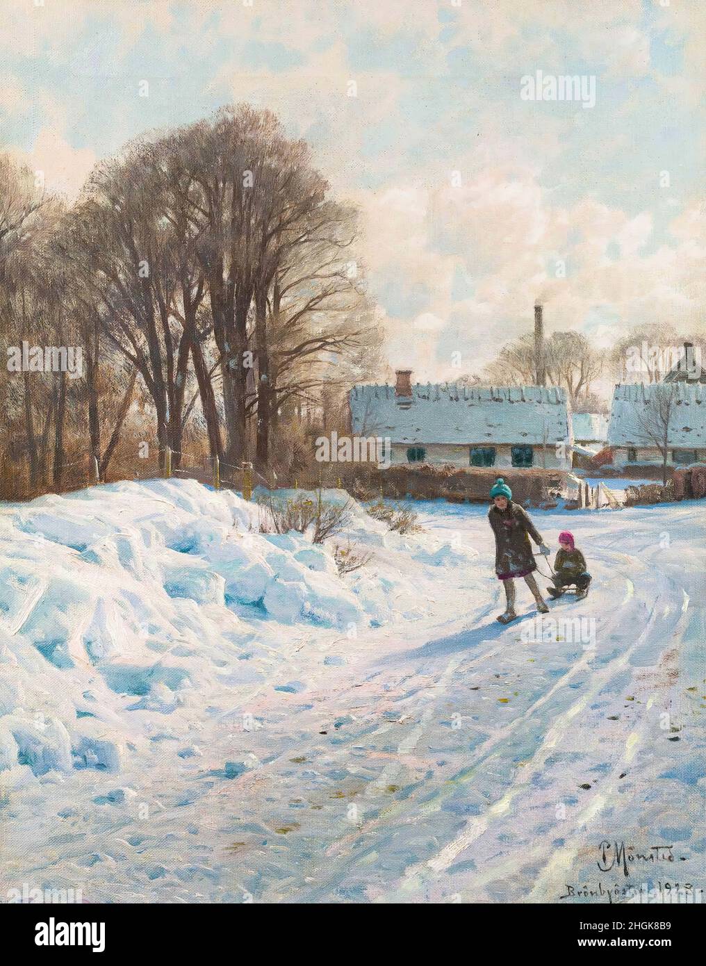 Mønsted Peder Mørk - Collezione privata - la gioia dell'inverno - 1928 -  olio su tela 51,5 x 40 cm Foto stock - Alamy