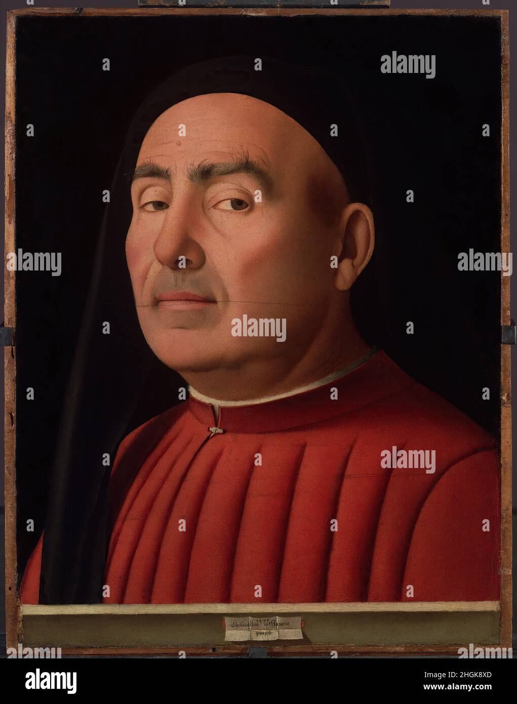Ritratto Trivulzio - 1476 - olio su legno 37,4 x 29,5 cm - da Messina Antonello Foto Stock