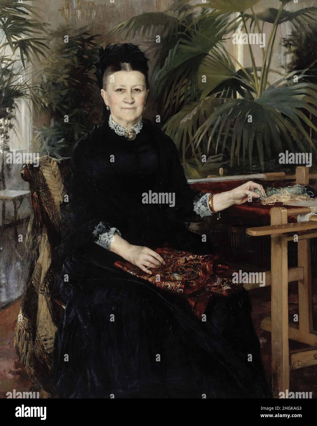 Ritratto di Anna Sinebrychoff - 1884 - olio su tela 129 x 104,5 cm - Edelfelt Albert Foto Stock