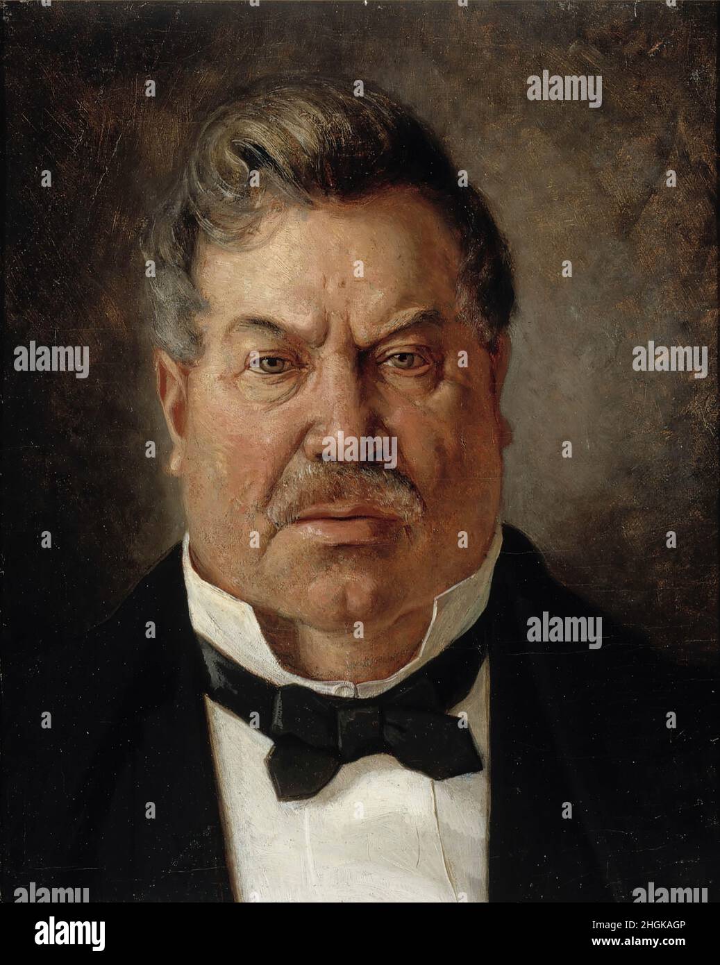 Ritratto di agosto Streng - 1873 - olio su tela 43 x 34 cm - Edelfelt Albert Foto Stock