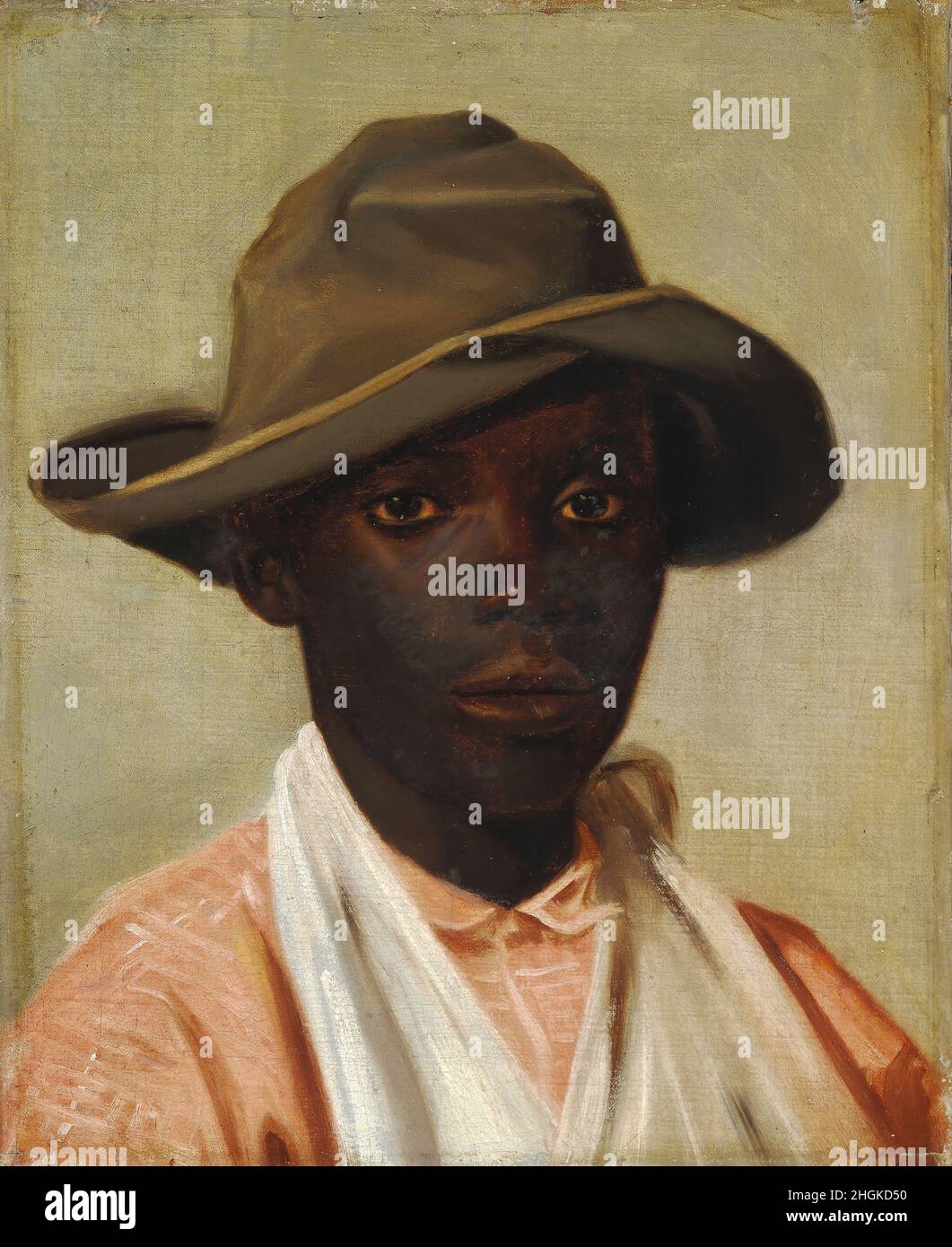 Ritratto di ragazzo - 1850 - olio su tela 37 x 30 cm - pi12Pissarro Camille Foto Stock