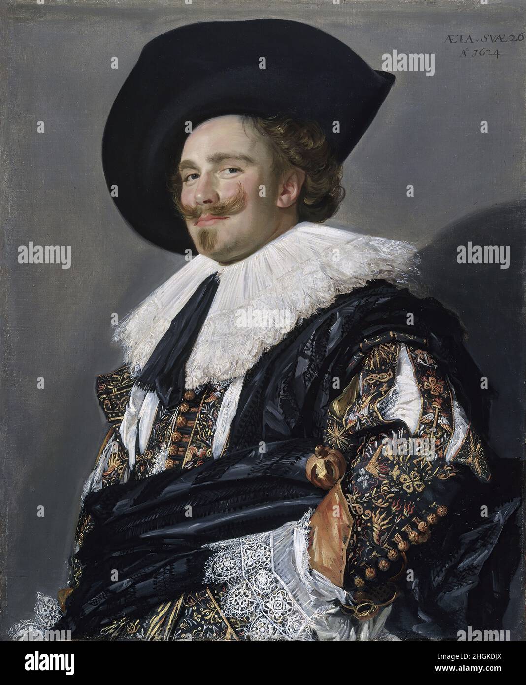 Il Cavalier di Laughing - 1624 - olio su tela 83 x 67,3 cm - Hals Frans Foto Stock