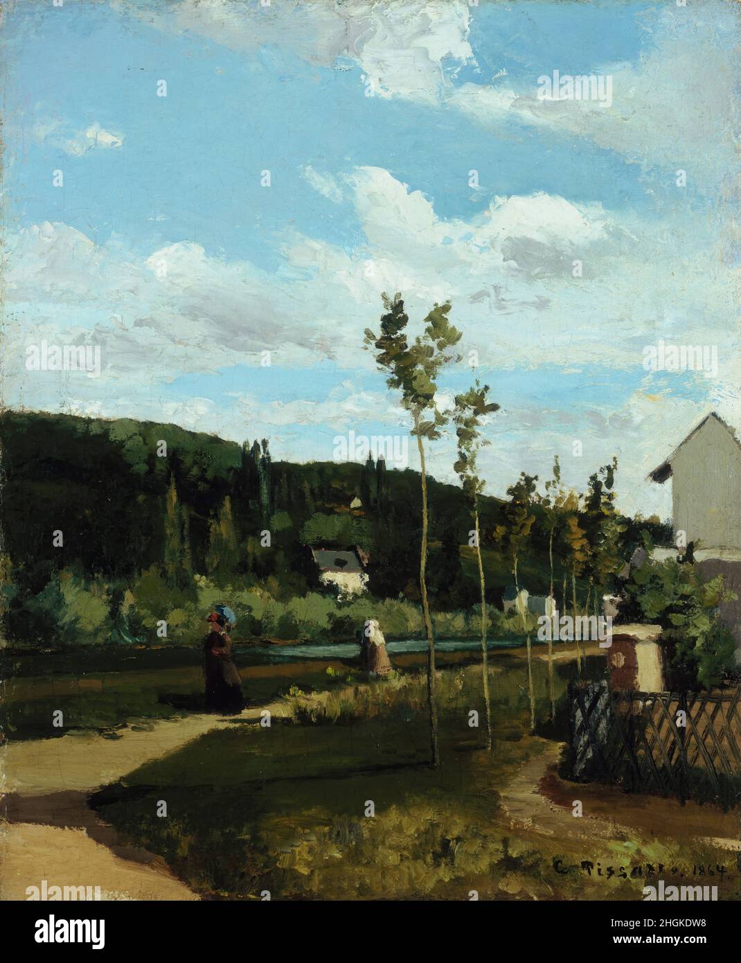Passeggini su una strada di campagna, la Varenne-Saint-Hilaire - 1864 - olio su tela 73,8 x 62,2 cm - pi02Pissarro Camille Foto Stock