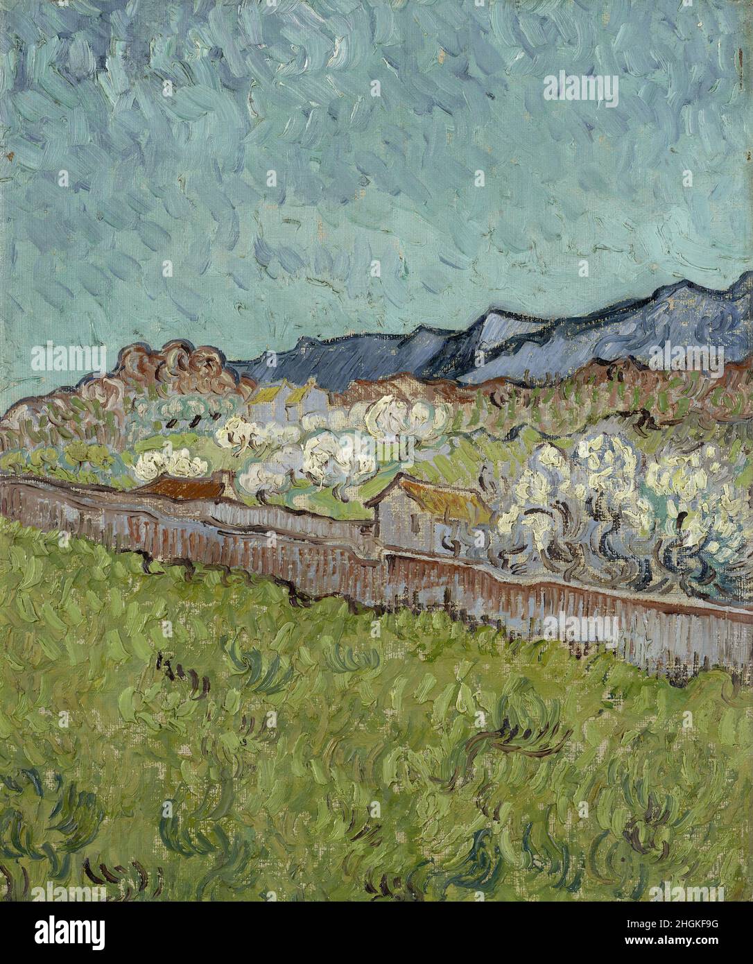 Vista delle Alpilles - 1890 - olio su tela 33 x 28,5 cm - vg01Van Gogh Vincent Foto Stock