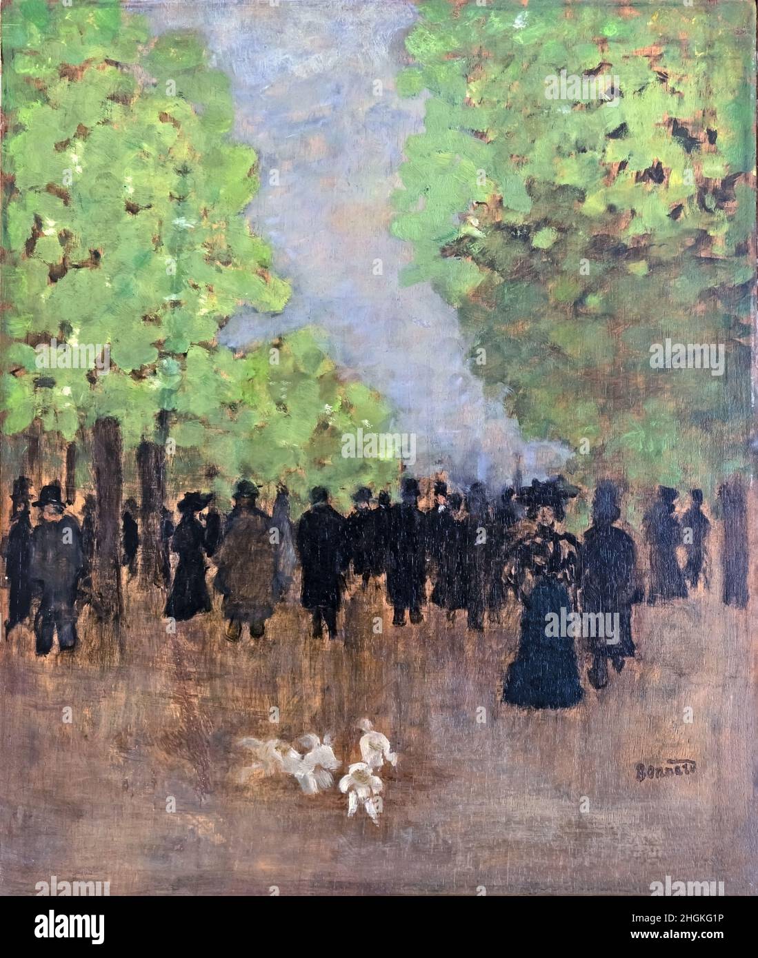 Scène de rue - 1894 - olio su legno 43 x 35,7 cm - Bonnard Pierre Foto Stock