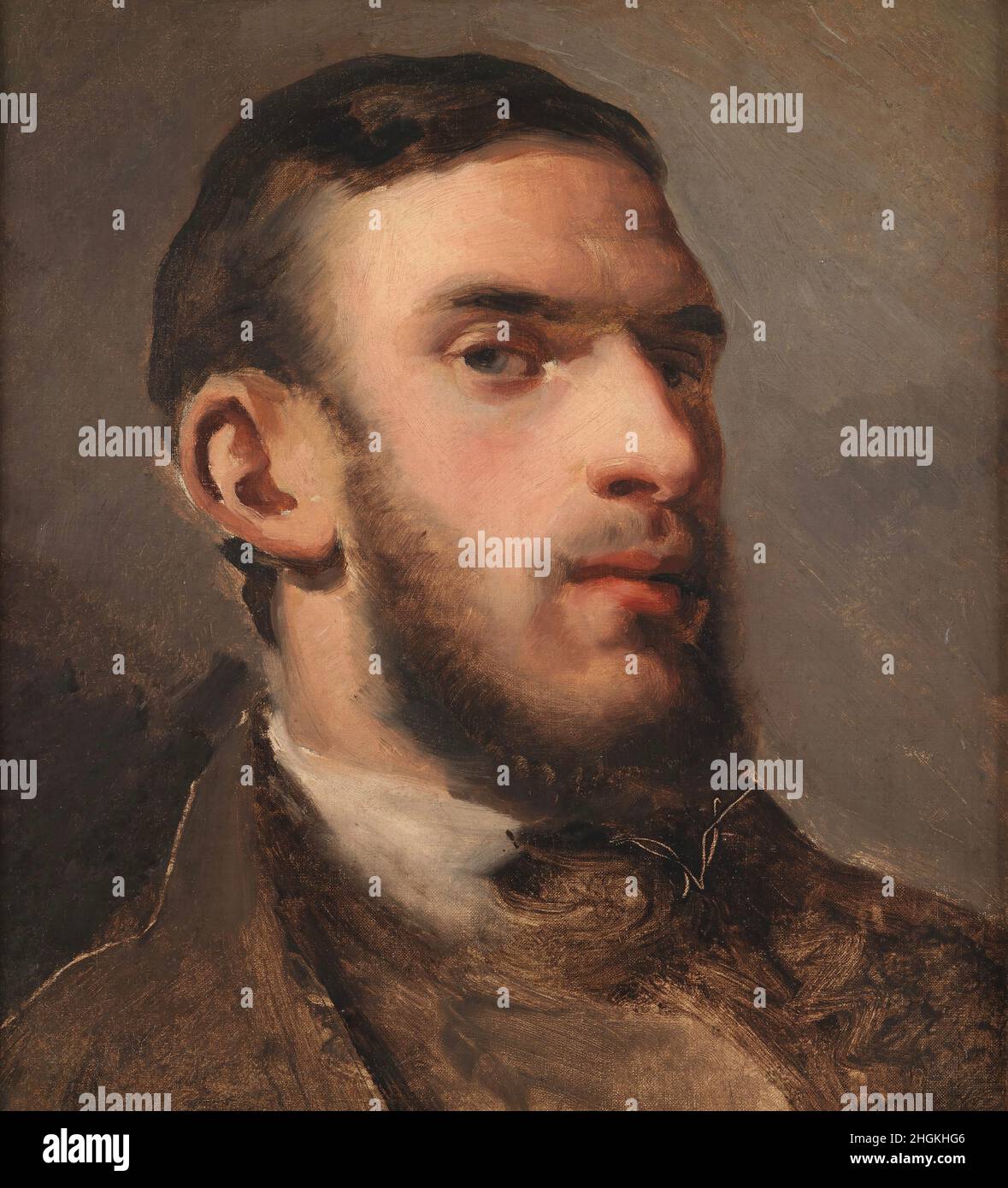 Autoritratto - 1857 - olio su tela 31 x 28,5 cm - pi12Pissarro Camille Foto Stock