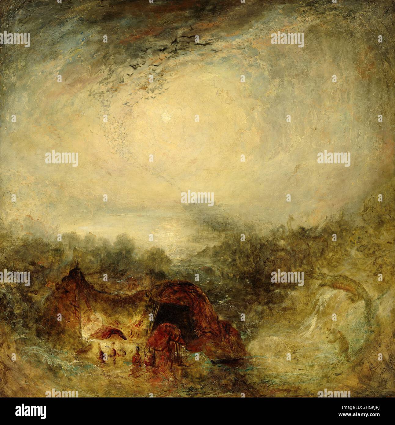 La sera del Deluge - 1843c. - olio su tela 76 x 76 cm - Turner Joseph Mallord William Foto Stock