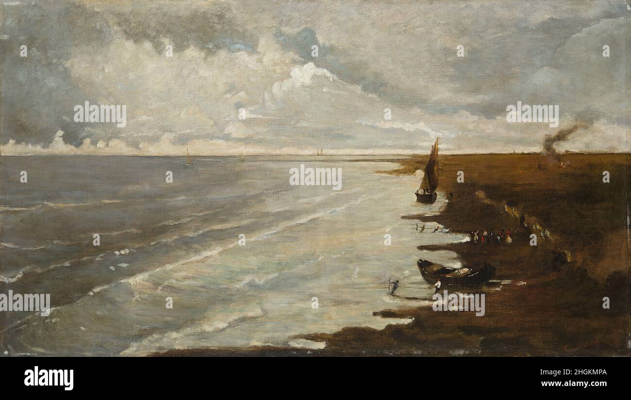 Carcano Filippo - Collezione privata - Marina- Data sconosciuta - olio su tela 40 x 70 cm - Foto Stock