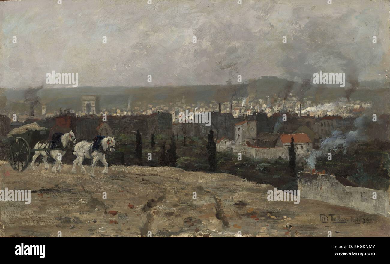 Parisian View - 1879 - olio su legno 34 x 56 cm - Thaulow Frits Foto Stock