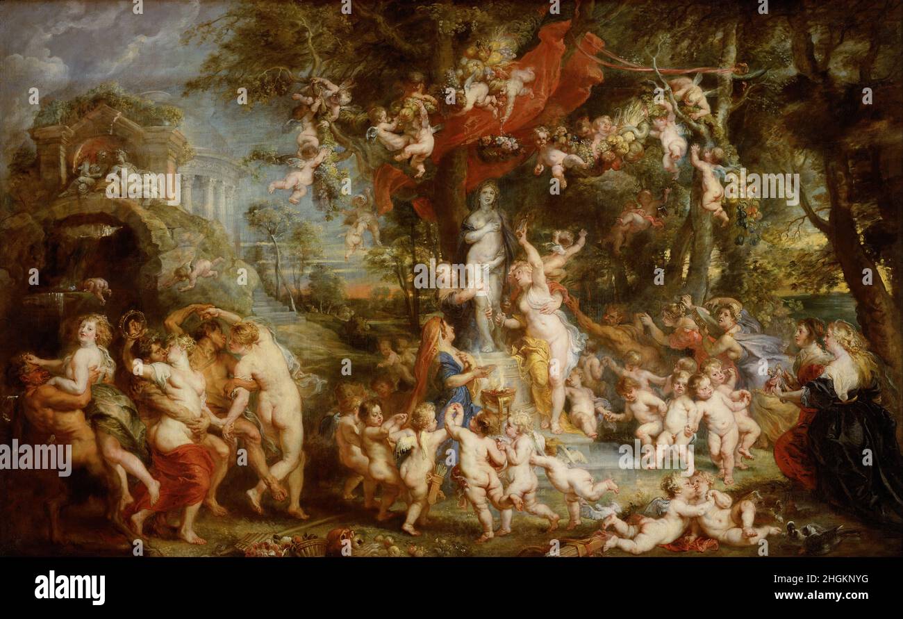 Festa di Venere - 1636 37 - olio su tela 217 x 350 cm - Rubens Pieter Paolo Foto Stock