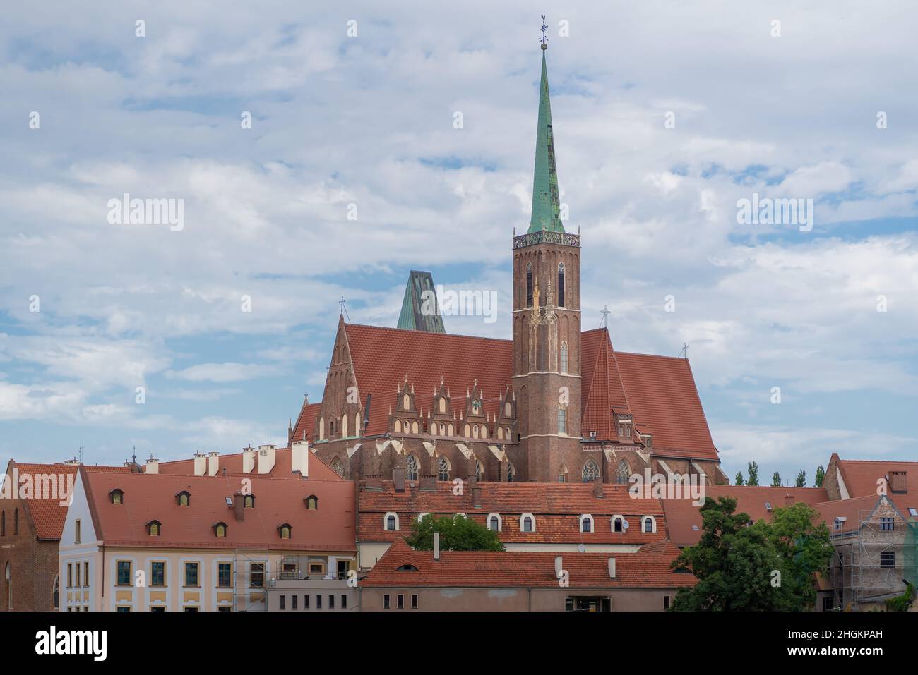 Collegiata della Santa Croce all'Isola della Cattedrale (Ostrow Tumski) - Breslavia, Polonia Foto Stock