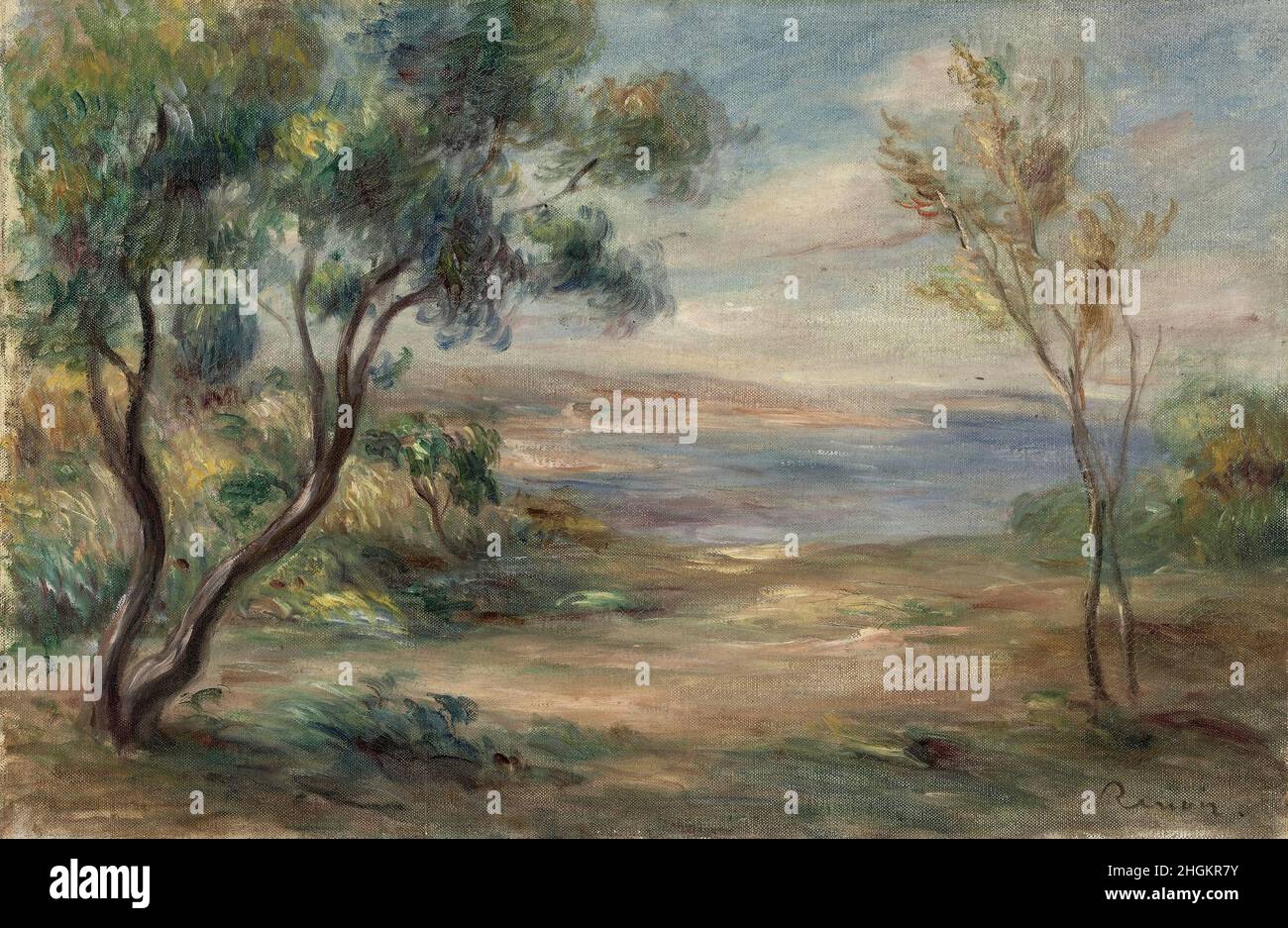 Renoir Auguste - Collezione privata - Bords de mer - no date - olio su tela 27,3 x 41,8 cm Foto Stock