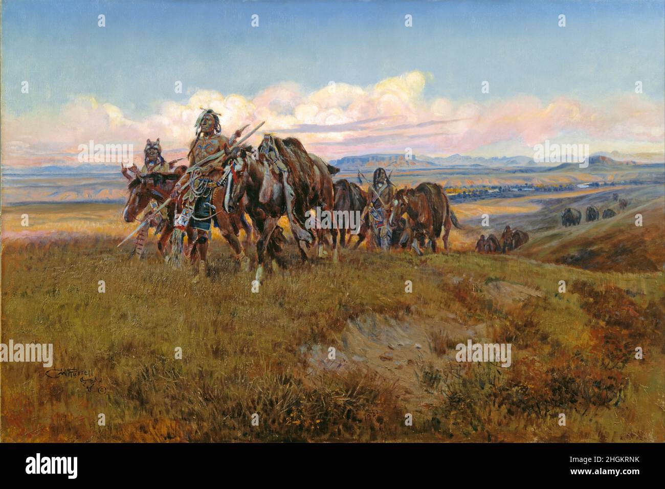 Charles Marion Russell - nel Paese di Enemy Foto Stock