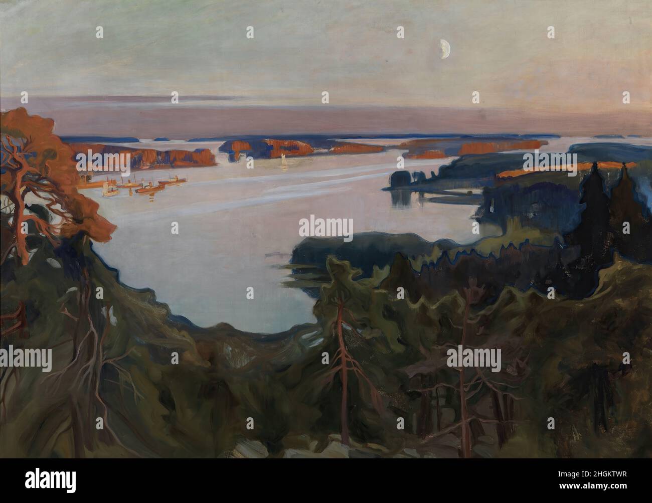 Vista su Haikko - 1899 - olio su tela 124,5 x 175 cm - Edelfelt Albert Foto Stock