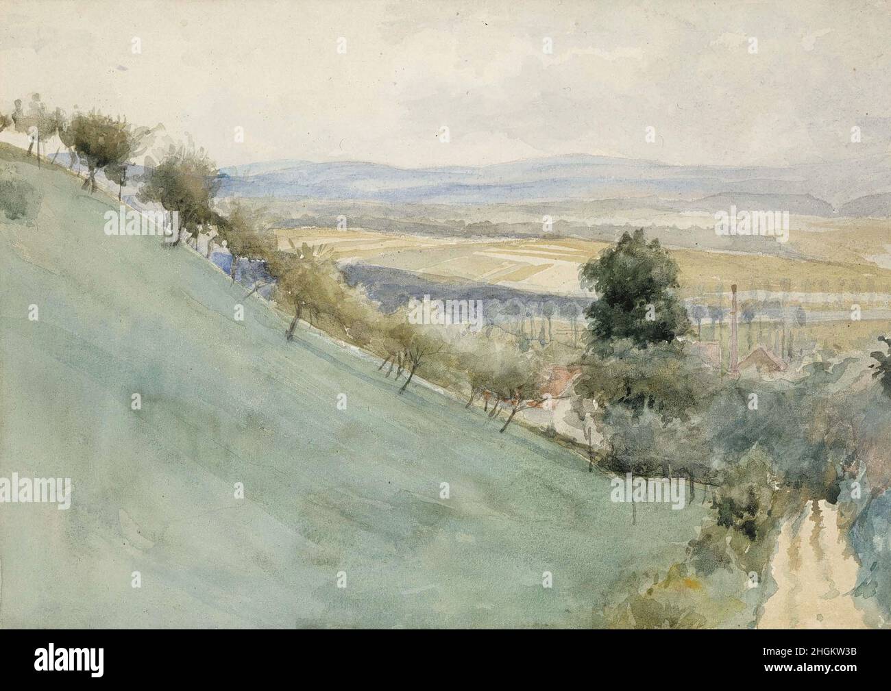 Mäenrinne Montbéliardista - 1888 - acquerello su carta 25 x 36,5 cm - Edelfelt Albert Foto Stock