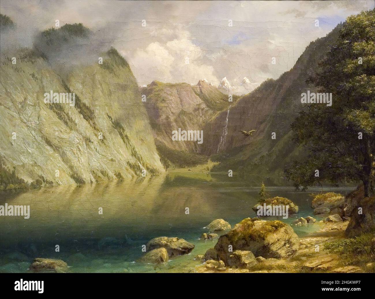 Albert Biertadt - un paesaggio occidentale (1860-70) Foto Stock