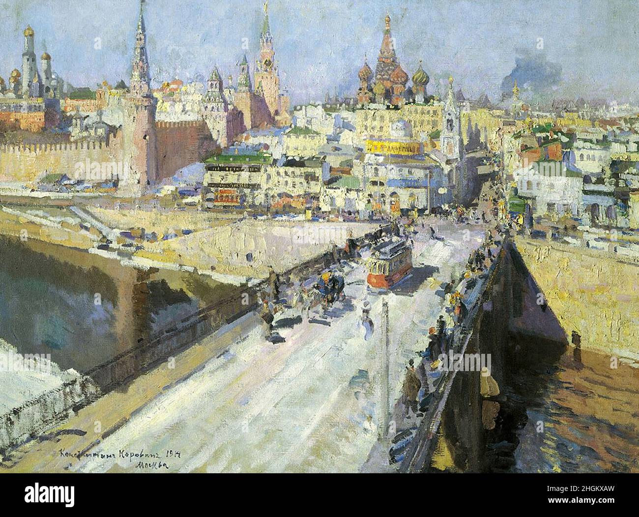 Ponte Moskvoretsky - 1914 - olio su tela 104 x 134 cm - Korovin Konstantin Alekseevič Foto Stock