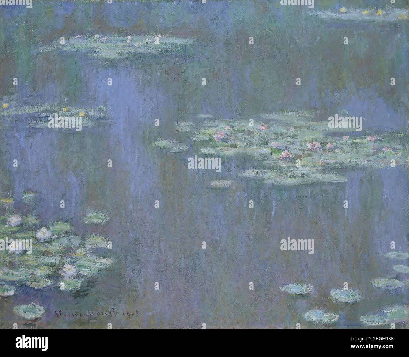 Ninfee - 1908 - olio su tela 81,5 x 92,7 cm - Monet Claude Foto Stock