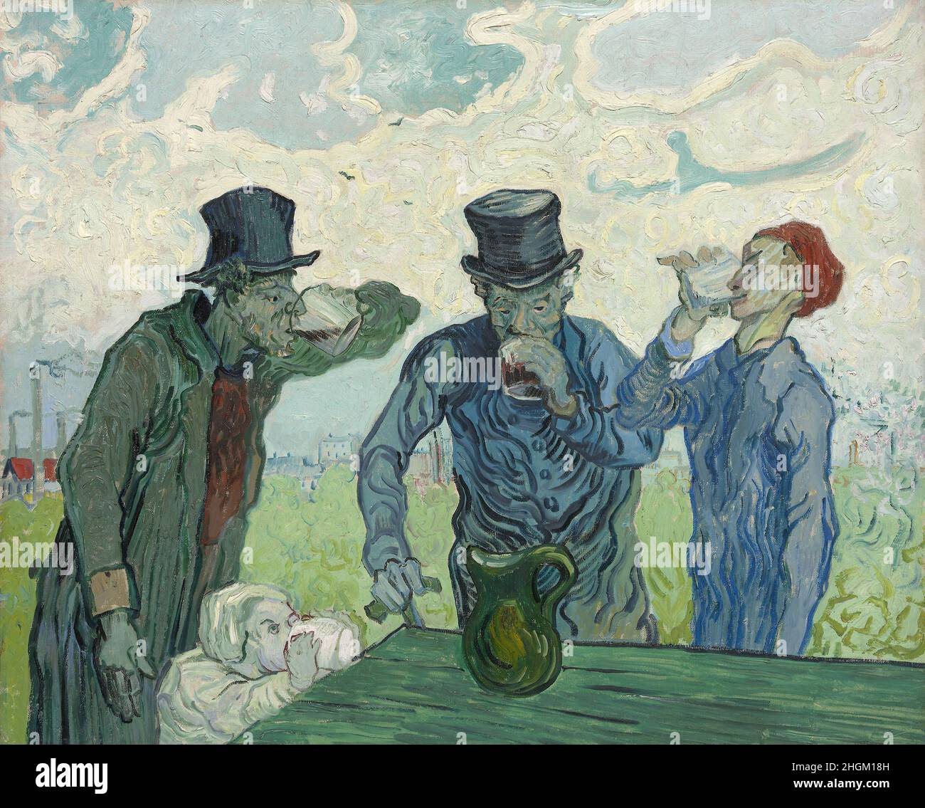 I bevitori - 1890 - olio su tela 59,4 x 73,4 cm - vg05Van Gogh Vincent Foto Stock