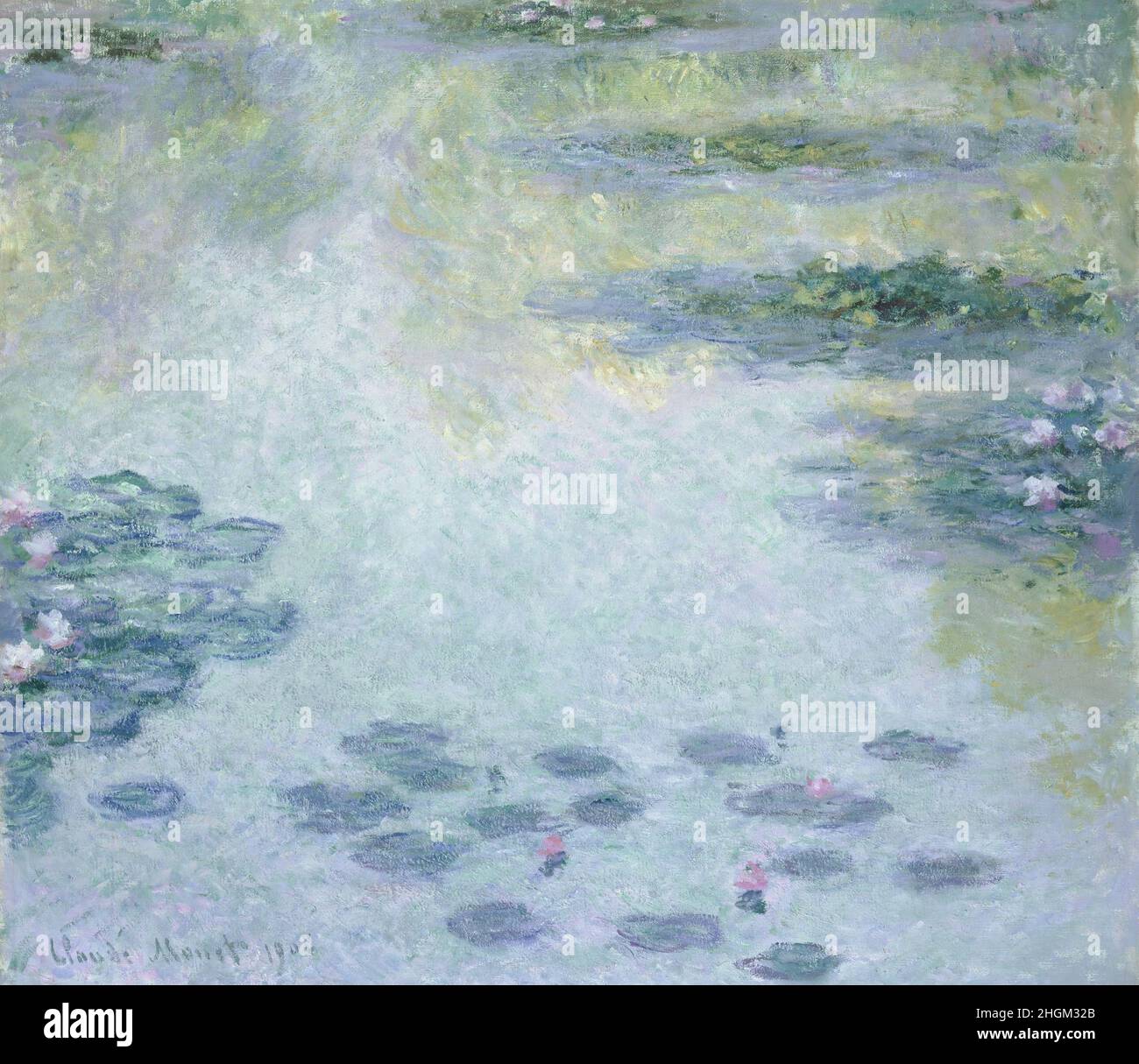 Ninfee - 1908 - olio su tela 81,6 x 92,7 cm - Monet Claude Foto Stock