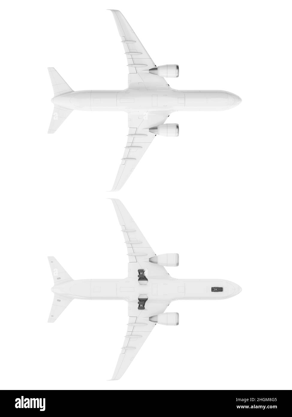 Aeroplano bianco, illustrazione Foto Stock