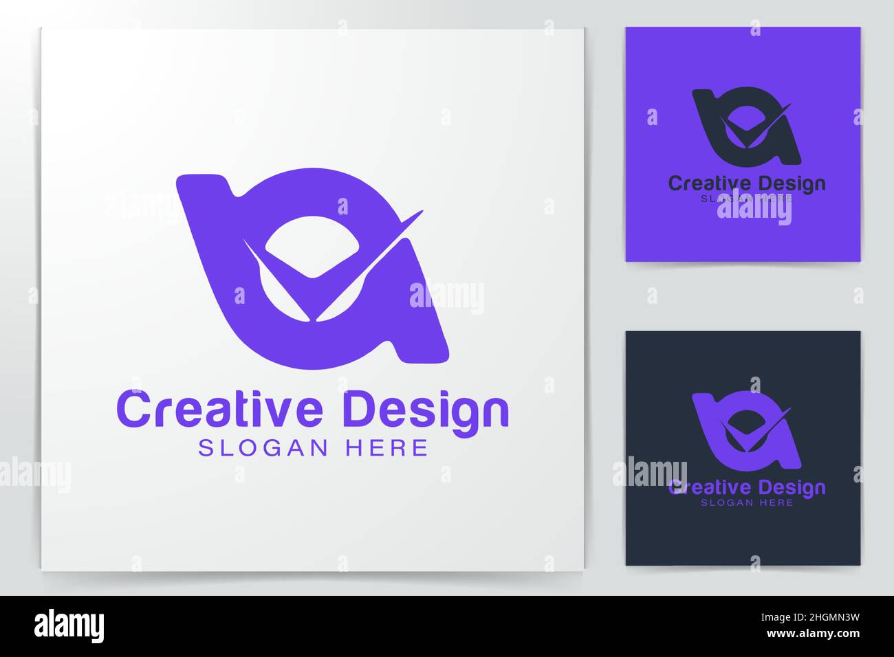 Lettera iniziale a b e segno di spunta logo idee. Design del logo Inspiration. Illustrazione Vettore Modello. Isolato Su Sfondo Bianco Illustrazione Vettoriale