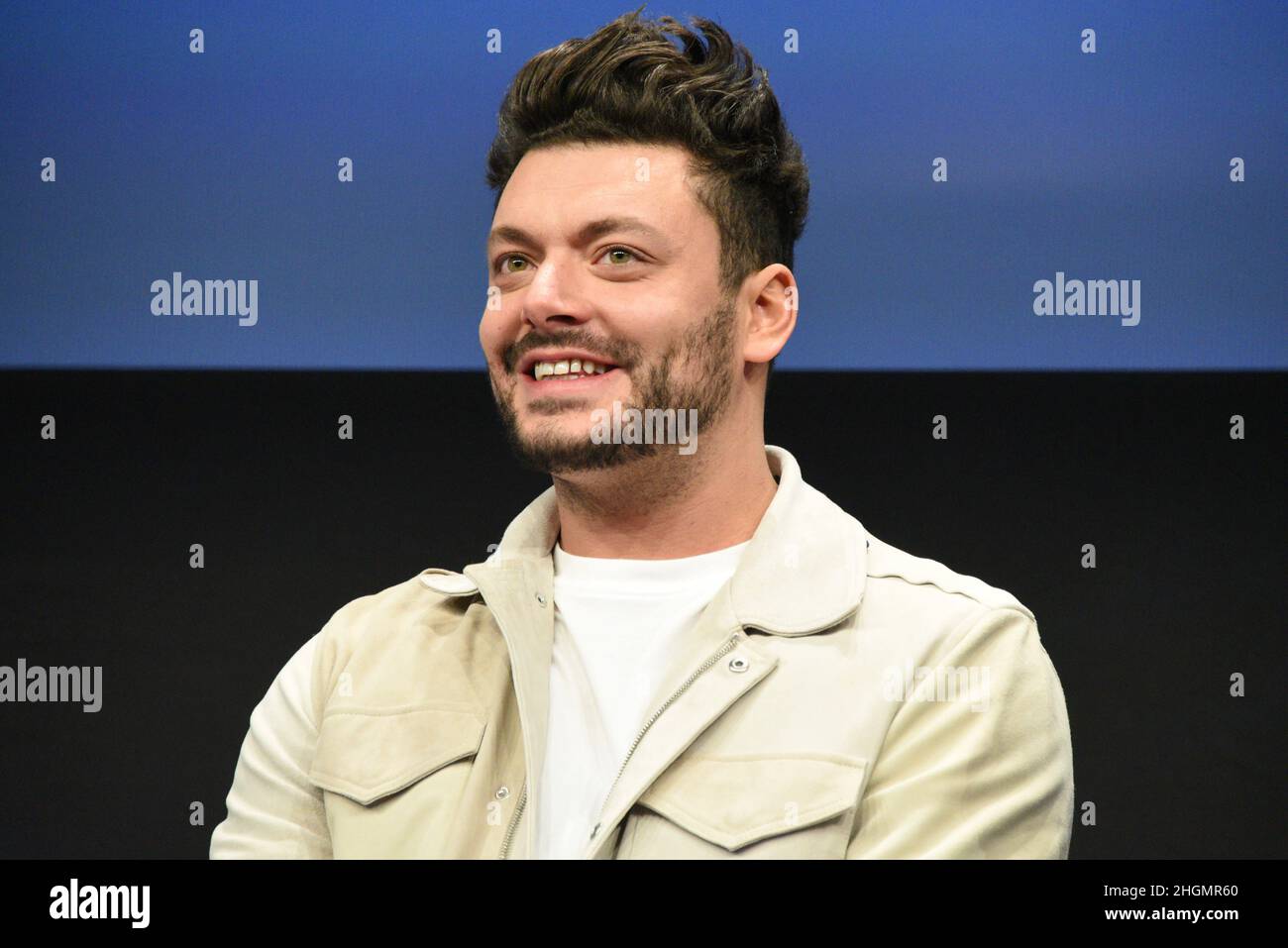 Francia. 21st Jan 2022. KeV Adams durante il Festival del Cinema Comedy 25th a l'Alpe d'Huez, Francia, il 21 gennaio 2022. Photo by Mireille Ampilhac/ABACAPRESS.COM Credit: Abaca Press/Alamy Live News Foto Stock