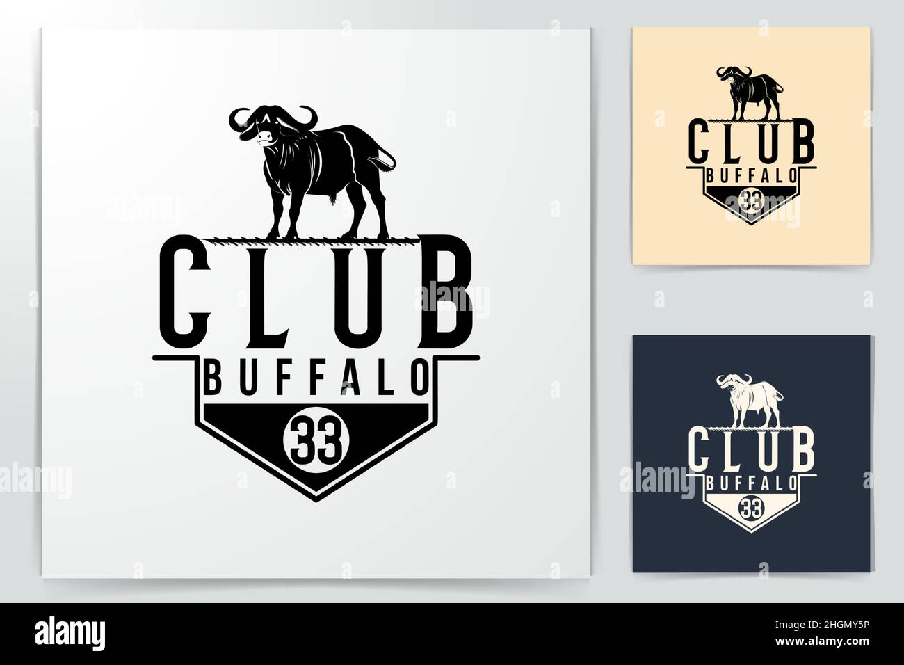 Retrò Vintage Cattle Angus Beef Emblem Label Logo Ideas. Design del logo Inspiration. Illustrazione Vettore Modello. Isolato Su Sfondo Bianco Illustrazione Vettoriale