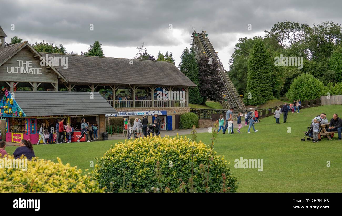 Rare immagini di alta qualità della Lightwater Valley e l'ex Rollercoaster più lunga d'Europa, l'ultimo Foto Stock