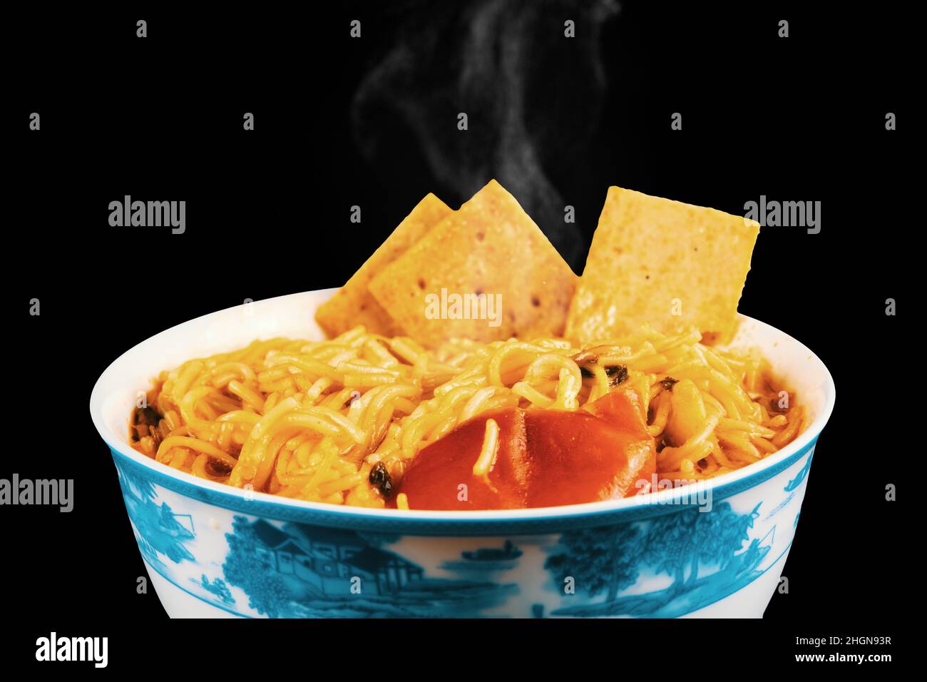 Zuppa di noodle in Latin American Fashion Foto Stock