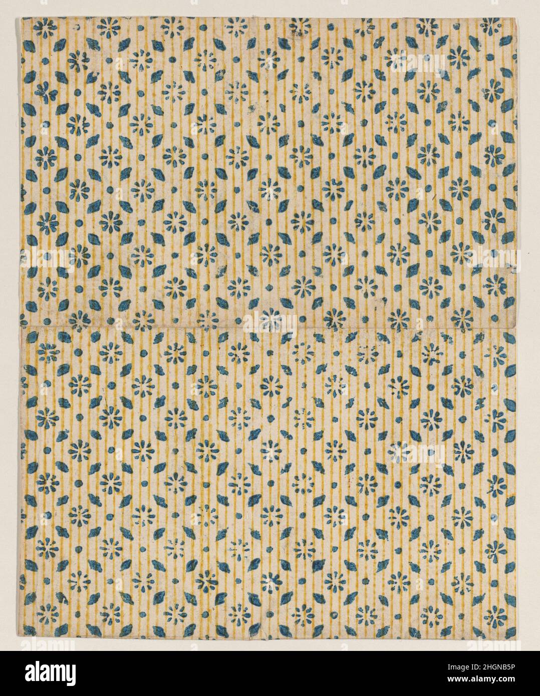 Foglio con motivo generale floreale e a strisce 19th secolo Anonimo. Foglio con motivo generale floreale e a strisce. Anonimo , 19th secolo. 19th secolo. Stampa in rilievo (legno o metallo). Stampa Foto Stock