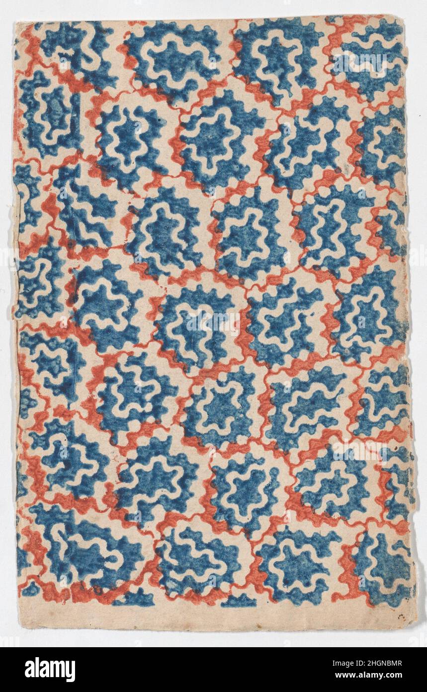 Foglio con un modello complessivo di forme organiche 19th secolo Anonimo. Foglio con un modello complessivo di forme organiche. Anonimo , 19th secolo. 19th secolo. Stampa in rilievo (legno o metallo). Stampa Foto Stock
