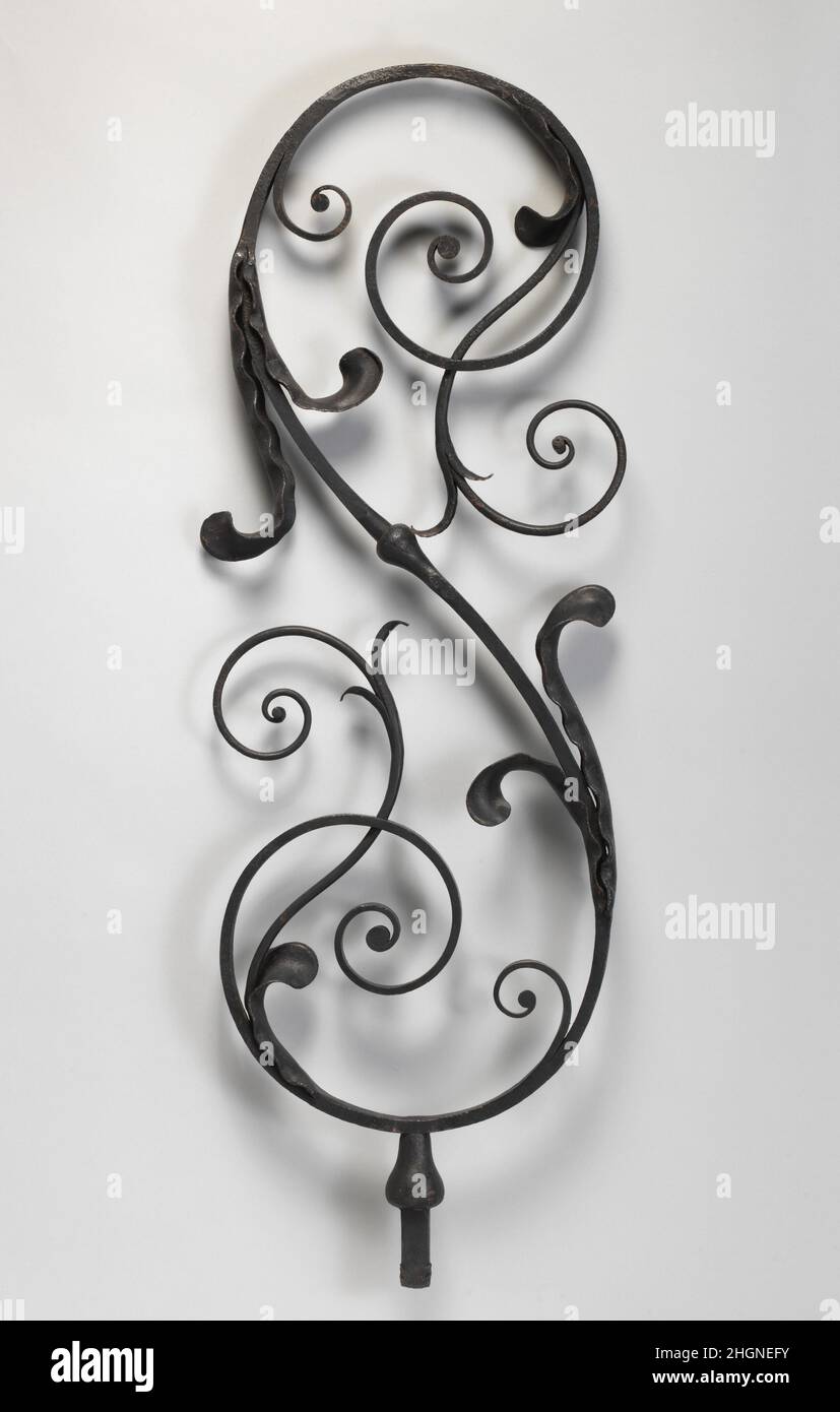 Balaustro di ferro ca. 1730 britannico. Balustre in ferro. Inglese. CA. 1730. Ferro battuto. Ferro metallurgato Foto Stock